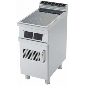 RM GASTRO Induction Cooker with 2 Hot Zones and Cupboard, 10 kW