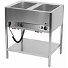 RM GASTRO Floor model Electric Bain Marie, 2-Chamber with Drain Tap, GN 1/1, 1,4 kW
