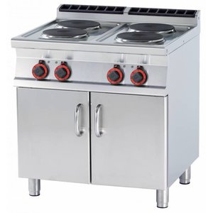 RM GASTRO Electric Cooker with 4 Round Hot Plates and Cupboard, 10,4 kW RM GASTRO Electric Cooker with 4 Round Hot Plates and Cupboard, 10,4 kW