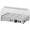 RedFox Nablatowa witryna grzewcza 0,40 kW, od 30 do 60 °C, z szybą giętą, srebrna