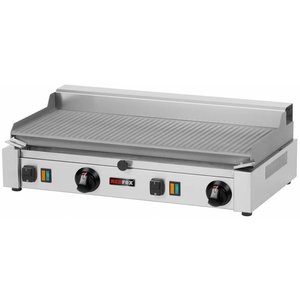 RedFox Elektryczna płyta grillowa 570 x 240 mm, ryflowana, żeliwna, 2 strefy grzewcze, 2,4 kW, nastawna RedFox Elektryczna płyta grillowa 570 x 240 mm, ryflowana, żeliwna, 2 strefy grzewcze, 2,4 kW, nastawna