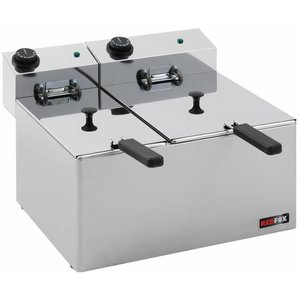 RedFox 2-Tank Countertop Electric Fryer 13 L, 2,1 kW + 3 kW RedFox 2-Tank Countertop Electric Fryer 13 L, 2,1 kW + 3 kW