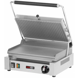 RedFox Single Cast Iron Contact Grill, Smooth Bottom Plate, Top Grooved, 365 x 240 mm, 3 kW RedFox Single Cast Iron Contact Grill, Smooth Bottom Plate, Top Grooved, 365 x 240 mm, 3 kW