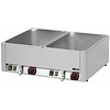RedFox Countertop Electric Bain Marie, 2-Chamber with Drain Tap, 2 x GN 1/1, 3 kW