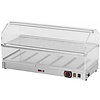 RedFox Countertop Heating Display 2-Level, 0,70 kW, from 30 to 60 °C, with Slanted Glass, Silver