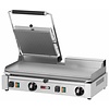 RedFox Double Stainless Steel Contact Grill, Smooth Bottom Plate, Top Grooved on the Left Side, 570 x 240 mm, 4,2 kW