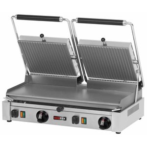 RedFox Double Cast Iron Contact Grill, Smooth Bottom Plate, Top Grooved, 570 x 240 mm, 6 kW RedFox Double Cast Iron Contact Grill, Smooth Bottom Plate, Top Grooved, 570 x 240 mm, 6 kW