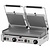 RedFox Double Cast Iron Contact Grill, Smooth Bottom Plate, Top Grooved, 570 x 240 mm, 6 kW