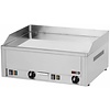 RedFox Countertop Electric Griddle 650 x 480 mm, Smooth, Chromed, 2 Heating Zones, 6 kW, 400V