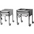 RedFox Water Mobile Electric Bain Marie, 2-Chamber with Drain Tap, GN 1/1, 1,4 kW