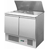 RedFox Stół chłodniczy sałatkowy 2-drzwiowy z polietylenową deską do krojenia, 3x 1/6 GN, 240 L, od 2 °C do 8 °C, agregat na dole