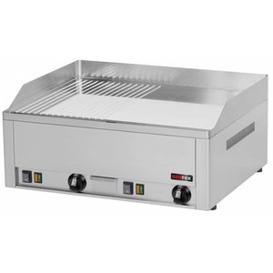 RedFox Countertop Electric Griddle 650 x 480 mm, Smooth/Ribbed, Chromed, 2 Heating Zones, 6 kW, 400V RedFox Countertop Electric Griddle 650 x 480 mm, Smooth/Ribbed, Chromed, 2 Heating Zones, 6 kW, 400V