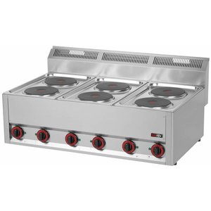 RedFox Countertop Electric Cooker with 6 Cooking Plates ø 180 mm, 12 kW RedFox Countertop Electric Cooker with 6 Cooking Plates ø 180 mm, 12 kW