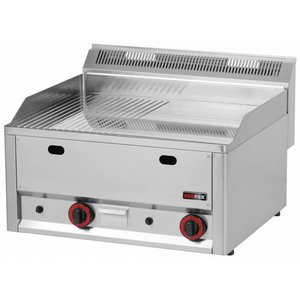 RedFox Countertop Gas Griddle 480 x 650 mm, Smooth/Ribbed, Chromed, 2 Heating Zones, 8 kW RedFox Countertop Gas Griddle 480 x 650 mm, Smooth/Ribbed, Chromed, 2 Heating Zones, 8 kW