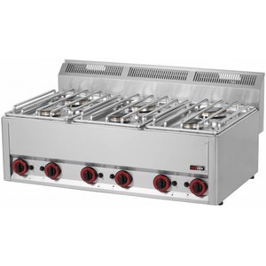 RedFox Countertop Gas Cooker with 6 Burners, 19,8 kW