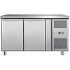 RedFox Double Door Refrigerated Table 280 L, from 2 °C to 8 °C, Side-Mounted Compressor
