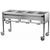 RedFox Water Mobile Electric Bain Marie, 4-Chamber with Drain Tap, GN 1/1, 2,8 kW