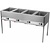 RedFox Water Water Floor model Electric Bain Marie, 4-Chamber with Drain Tap, GN 1/1, 2,8 kW