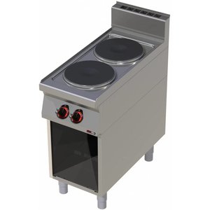RedFox Electric Cooker with 2 Hot Plates and Open Cupboard, 7 kW RedFox Electric Cooker with 2 Hot Plates and Open Cupboard, 7 kW