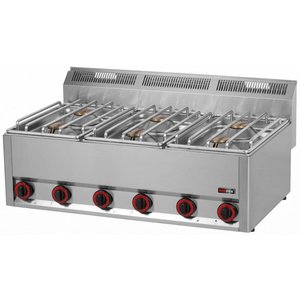 RedFox Countertop Gas Cooker with 6 Brass Burners, 27 kW RedFox Countertop Gas Cooker with 6 Brass Burners, 27 kW