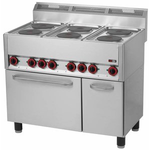 RedFox Electric Cooker with 6 Hotplates and electric Convection Oven GN 1/1, 15,13 kW