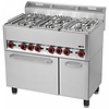 RedFox Gas Cooker with 6 Burners, CupBoard and Convection Electric Oven GN 1/1, 22,93 kW RedFox Gas Cooker with 6 Burners, CupBoard and Convection Electric Oven GN 1/1, 22,93 kW