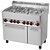 RedFox Gas Cooker with 6 Burners, CupBoard and Convection Electric Oven GN 1/1, 22,93 kW