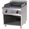 RedFox Electric Griddle 710 x 650 mm, Ribbed, Chromed, 2 Heating Zones, 12 kW, 400V on Half-Open Base RedFox Electric Griddle 710 x 650 mm, Ribbed, Chromed, 2 Heating Zones, 12 kW, 400V on Half-Open Base