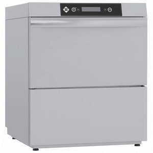RM GASTRO Zmywarka podblatowa do naczyń i szkła 500 x 500 mm ze zmiekczaczem wody i pompą odpływu, do 60 koszy/h RM GASTRO Zmywarka podblatowa do naczyń i szkła 500 x 500 mm ze zmiekczaczem wody i pompą odpływu, do 60 koszy/h