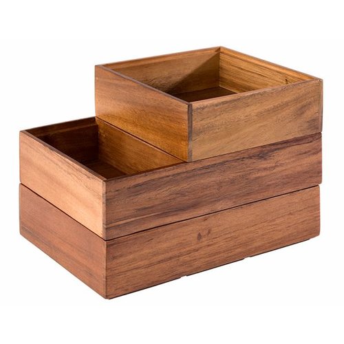APS Pudełko stołowe drewniane 150x150x55mm APS Pudełko stołowe drewniane 150x150x55mm