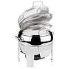 APS Induction Round Chafing Dish with Hinged Glass Cover 11 L APS Induction Round Chafing Dish with Hinged Glass Cover 11 L