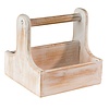 APS Pudełko stołowe drewniane, dwie przegrody | 155x155x150mm APS Pudełko stołowe drewniane, dwie przegrody | 155x155x150mm