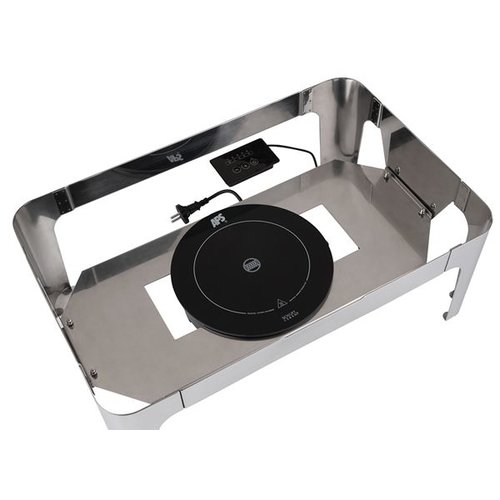 APS Induction Chafing Dish with Hinged Glass Cover 9 L GN 1/1 APS Induction Chafing Dish with Hinged Glass Cover 9 L GN 1/1