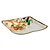 APS Shallow Melamine Plate 330x325 mm, Rectangular, Stone Art