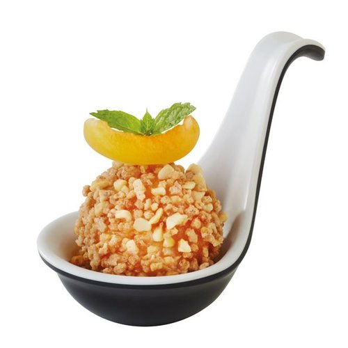 APS Łyżka przystawkowa z melaminy | czarna/biała