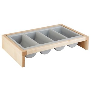 APS Pojemnik na sztućce z drewna | klon | 575x470x120mm APS Pojemnik na sztućce z drewna | klon | 575x470x120mm
