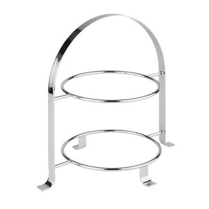 APS Stand ze stali chromowanej na dwa talerze | 330x235x300mm APS Stand ze stali chromowanej na dwa talerze | 330x235x300mm