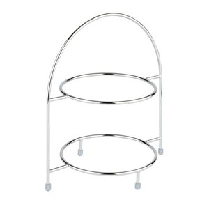 APS Stand ze stali chromowanej na dwa talerze | 290x195x300mm APS Stand ze stali chromowanej na dwa talerze | 290x195x300mm
