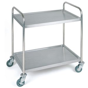 APS Wózek kelnerski dwupółkowy ze stali nierdzewnej | 910x590x930mm APS Wózek kelnerski dwupółkowy ze stali nierdzewnej | 910x590x930mm