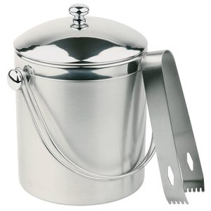 APS Pojemnik termoizolacyjny ze stali nierdzewnej do kostek lodu 1 L, Ø120 mm, (h)140 mm ze szczypcami APS Pojemnik termoizolacyjny ze stali nierdzewnej do kostek lodu 1 L, Ø120 mm, (h)140 mm ze szczypcami