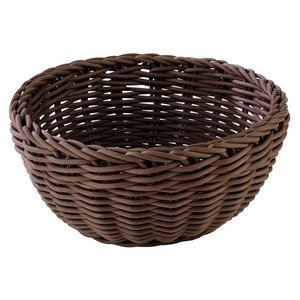 APS Koszyk okrągły z polipropylenu | śr. 200x(H)80mm | ciemnobrązowy