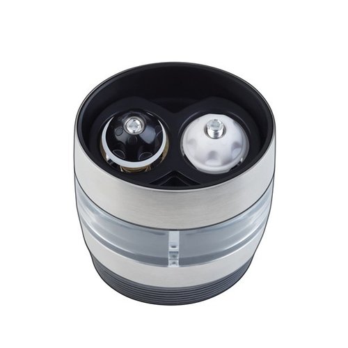 APS Acrylic Salt and Pepper Mill 100 mm, Black-Silver APS Acrylic Salt and Pepper Mill 100 mm, Black-Silver