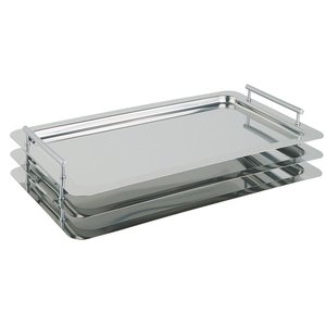 APS Stainless Steel Rectangular Serving Tray GN 1/1 with Handles