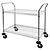 Vogue Chrome Steel 2 Tier Service Trolley 960 x 910 x 457 mm