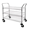 Vogue Chrome Steel 3 Tier Service Trolley 960 x 910 x 457 mm
