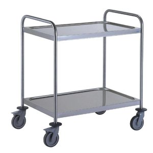 Tournus Stainless Steel 2 Tier Service Trolley 800 x 530 mm