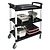 Vogue Polypropylene 3 Tier Service Trolley 960 x 830 x 415 mm