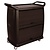 Vogue Polypropylene 3 Tier Service Trolley with Cabinet, Sliding Doors 1040 x 525 x 987 mm