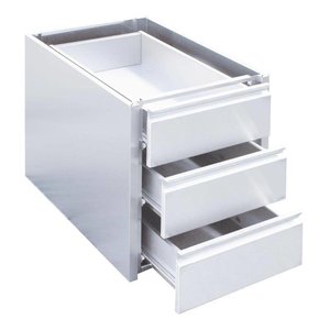 Gastro M Gastro-M RVS ladenblok met 3 laden voor onderbouw 450x580x550mm
