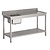 Gastro M Rvs pre-rinse table with upstand, 140 (b)x70(d)x85(h)cm, at the right side of the dishwasher